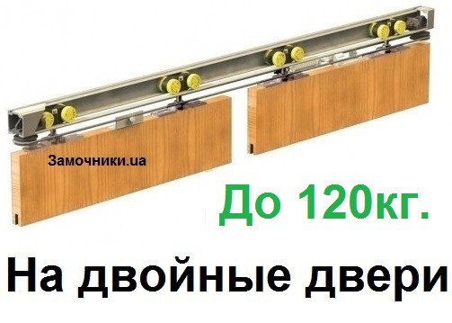 Комплект фурнітури на подвійні розсувні двері Valcomp Herkules 120