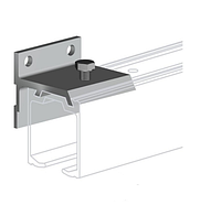 Настенный крепеж для направляющей рельсы Valcomp H2 , дверь до 25 мм.