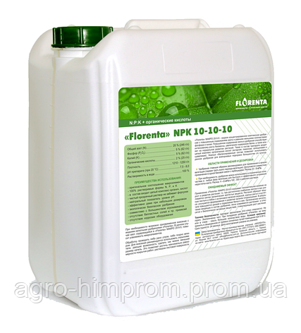 Добриво NPK 10-10-10; N–100, P2O5 -100, K2O–10; добрива для корекції дефіциту мікроелементів, фото 1