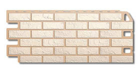 Фасадні панелі «Цегла біла» Альта Профіль цокольний сайдинг