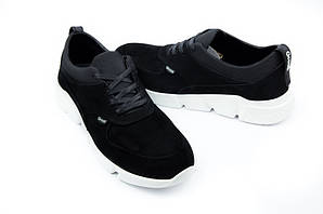 Кросівки чоловічі замшеві чорні 43 та 45 розмір Gr0004