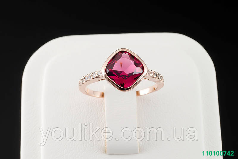 Необычное кольцо с кристаллами Swarovski, покрытое золотом 0742 - фото 4 - id-p48958754