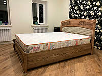 Кровать двуспальная с элементами резьбления "Соната"