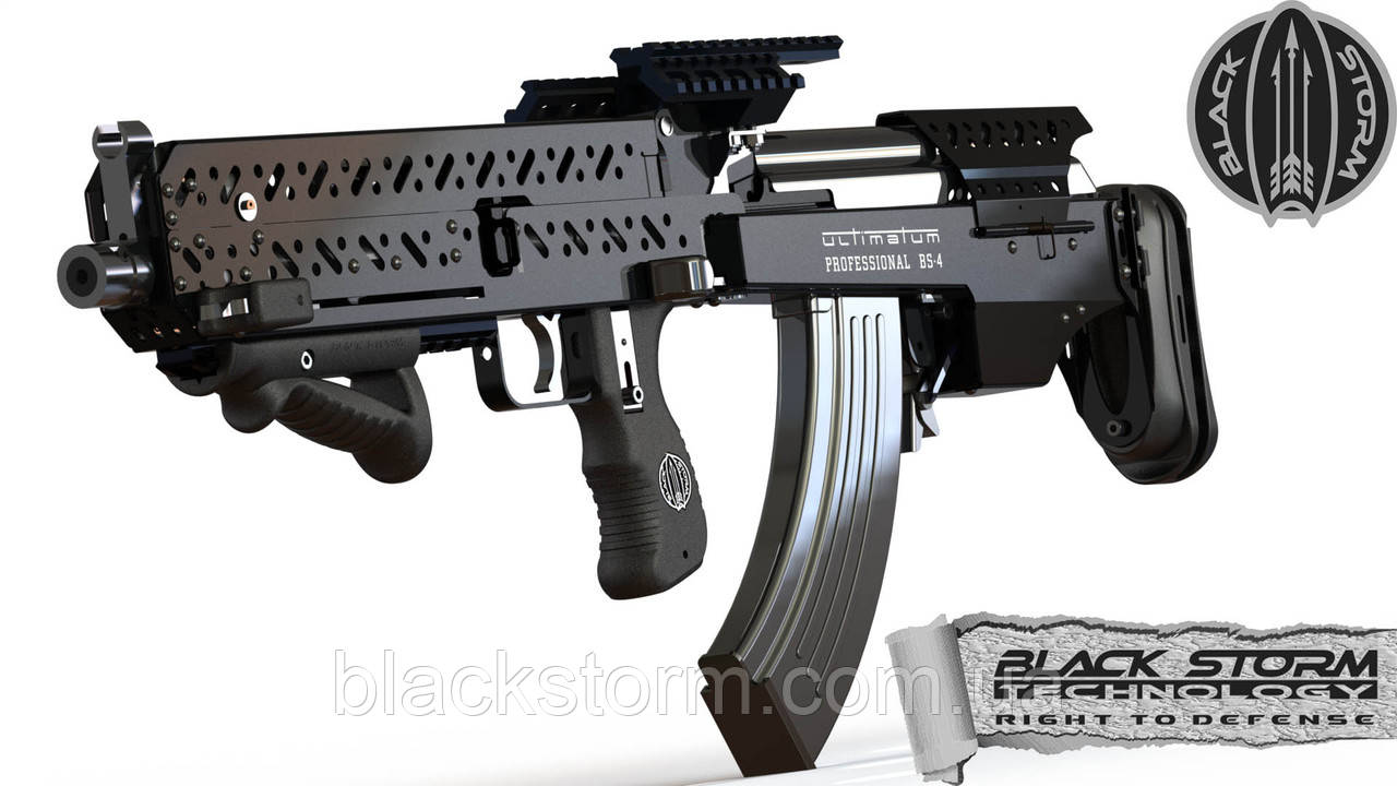 Буллпап АК-47 АКС-74 "Black Storm BS-4" тактичний обвіс АК47 АКС74 схеми Bullpup Модернізація тюнінг АК47 74