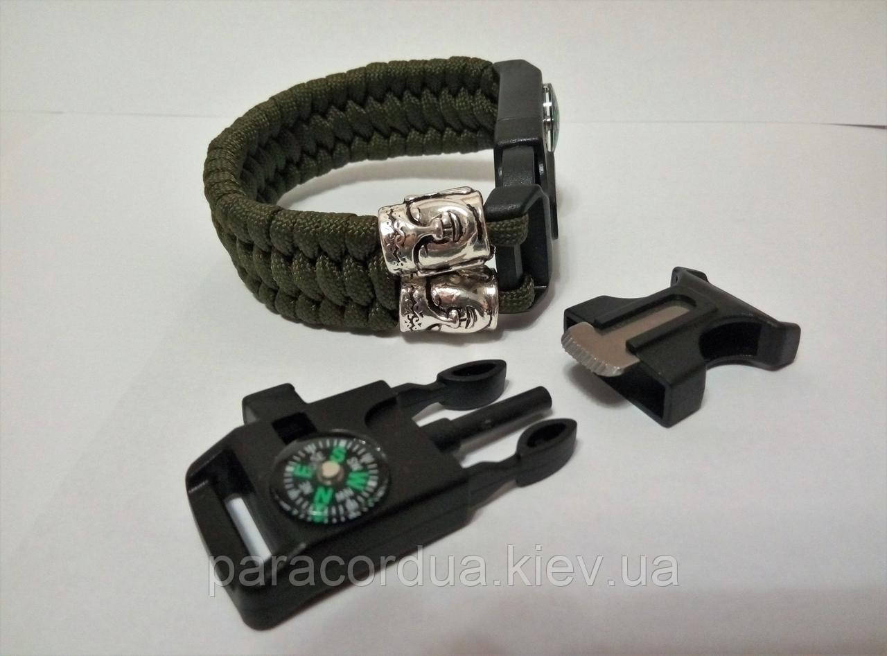 Браслет виживання з паракорда 5 в 1, з Бусиною