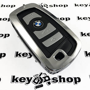 Чохол металевий зі шкіряними вставками для смарт- ключа BMW (БМВ), фото 2
