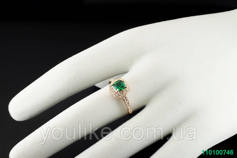 Шикарное кольцо с кристаллами Swarovski, покрытое слоями золота 0746 - фото 2 - id-p48978760