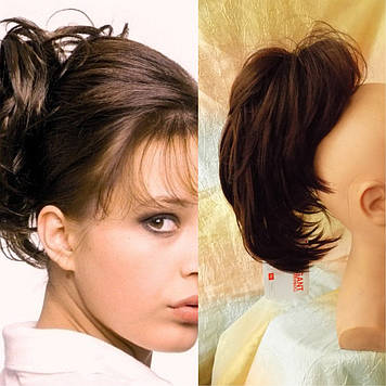 Хвіст шиньон каскад на крабі яскраво-каштановий L22A- 33A