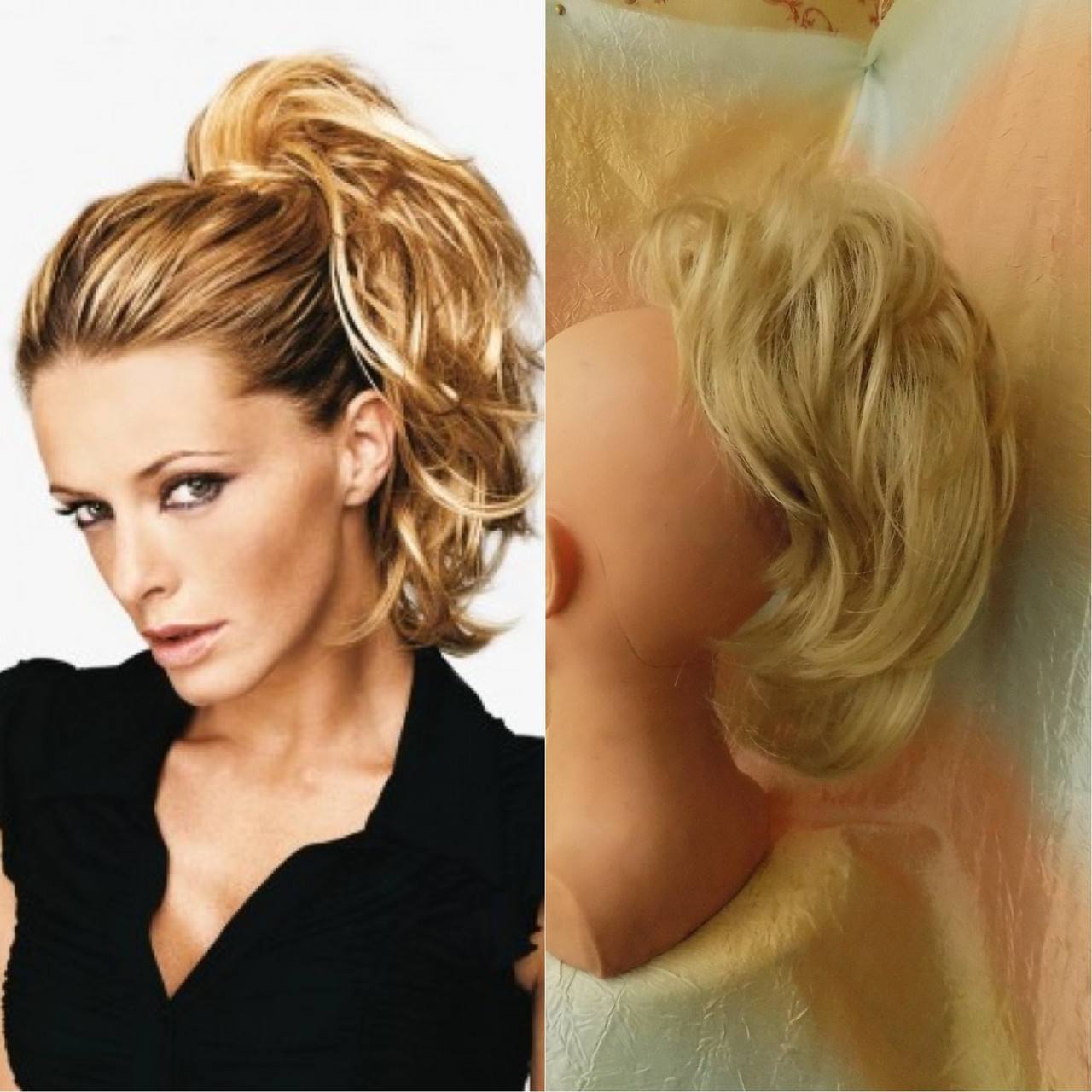 Хвіст шиньйон каскад на крабе медовий блонд L22A - 19/613HL, фото 1