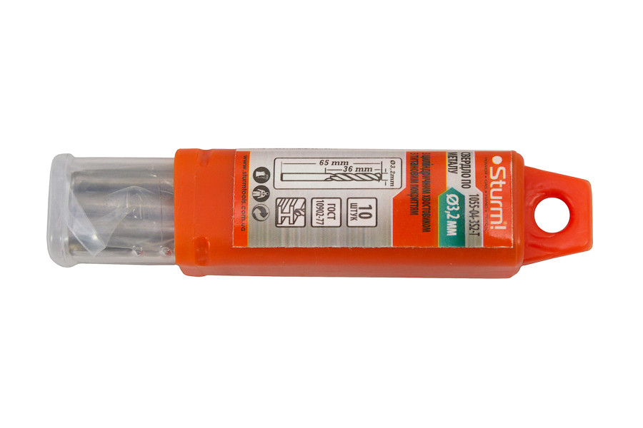 Свердло по металу (з титановим покриттям, Ø3.8 мм, 10 штук) Sturm1055-04-3S8-T