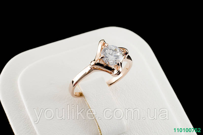 Яркое кольцо с кристаллами Swarovski, покрытое слоями золота 0752 - фото 3 - id-p48979884
