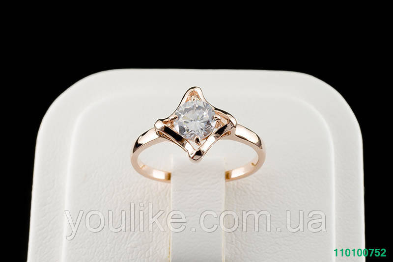 Яркое кольцо с кристаллами Swarovski, покрытое слоями золота 0752 - фото 4 - id-p48979884