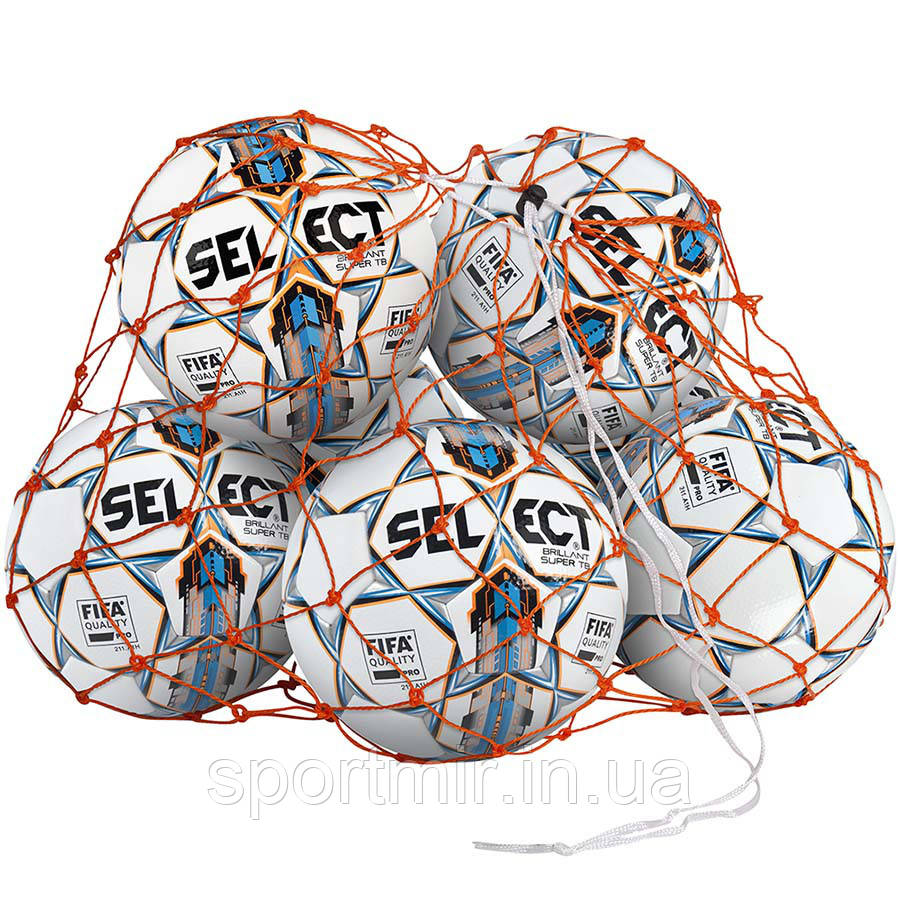 Сітка для м'ячів SELECT BALL NET (002), жовтогарячий, 14/16 м'ячів