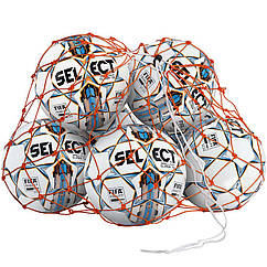 Сітка для м'ячів SELECT BALL NET (002), жовтогарячий, 6/8 м'ячів