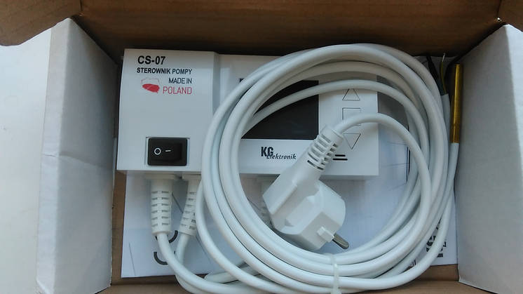 ТЕРМОРЕГУЛЯТОР KG ELEKTRONIK CS-07 ДЛЯ ЦИРКУЛЯЦІЙНОГО НАСОСА 180 ВТ ПОЛЬЩА, фото 2