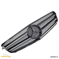 Решітка радіатора Mercedes W204 стиль AMG (чорний глянець + чорна зірка)