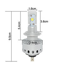 Світлодіодна лампа цоколь H1, 7S, діоди MZ 6000 К, 8500 lm 40 W, 9-36 В, фото 2