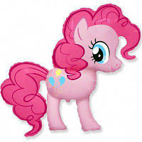 Фольгированные шары большие фигуры my little pony пони пинки пай розовый 95х100 см FlexMetal