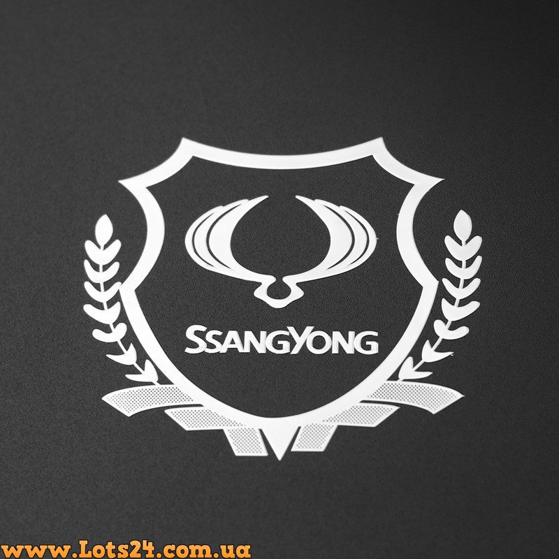 Авто значок Ssang Yong Motors наклейка на машину авто наклейки значки марки машин на кузов бампер скло двері капот крила багажник