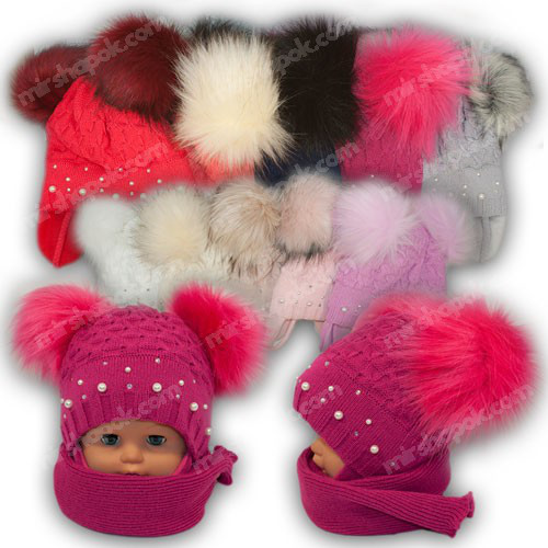 Вязаная шапка и шарф