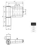 Дверна петля Jocker Junior 80кг чорний L-17.5, фото 2