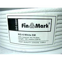 Коаксиальный кабель FinMark RG-6 White SM 100 м