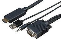 Кабель VGA+audio-HDMI 3 м VegaCable CABVGAMJHDMI3