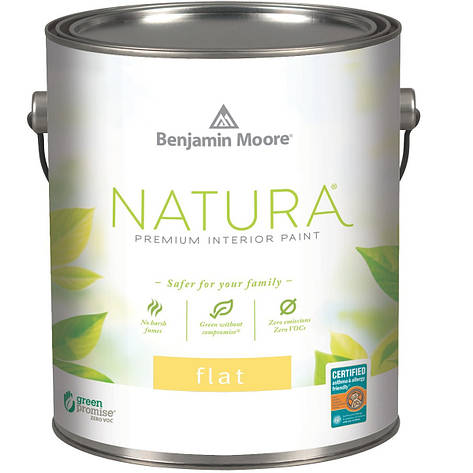 Гіпоалергенна інтер'єрна фарба Natura Interior Flat finish Benjamin Moore 0.946 л, фото 2