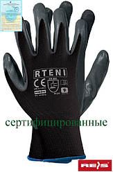 Захисні рукавиці виготовлені з поліестеру, вкриті нітрилом RTENI BS
