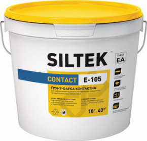 Ґрунтовка Siltek Contact Е-105 (Сілтек E-105) 10 л, ґрунт-фарба Contact, база ЕА (бетоноконтакт), фото 1