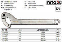 Ключ сегментный шарнирный M=50-80 мм L=280мм YATO Польща YT-01677