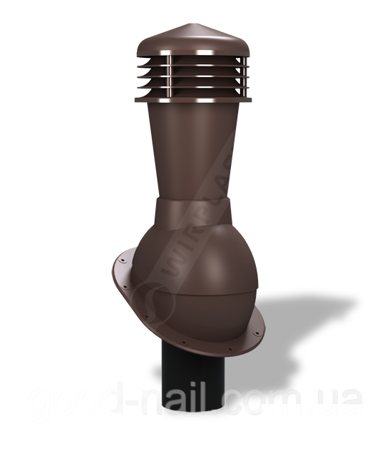 Вентиляційний вихід WirPlast Normal K23 невтеплений 110 мм Коричневий 8017, фото 1