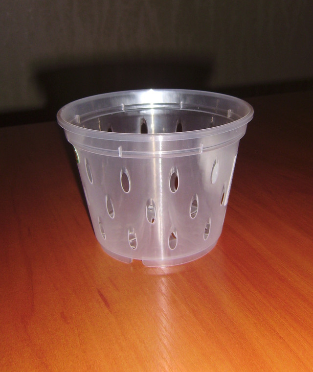 Квітковий горщик прозорий дренажний 14, фото 1