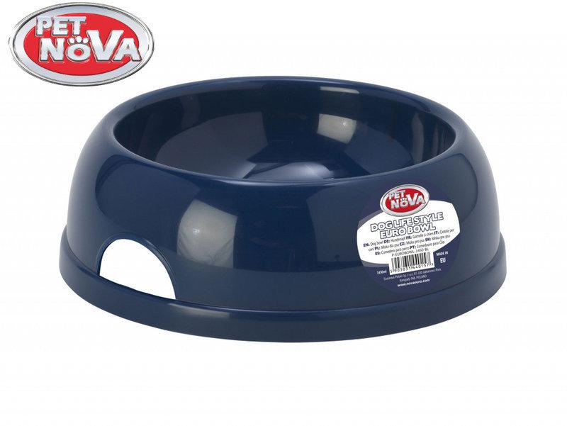 Миска пластикова для собак Pet Nova 1450 мл Синя, фото 1