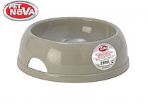 Миска пластикова для собак Pet Nova 1450 мл Сіра