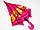 Дитячий парасольку 6115-18 казкові лисички малиновий, фото 3