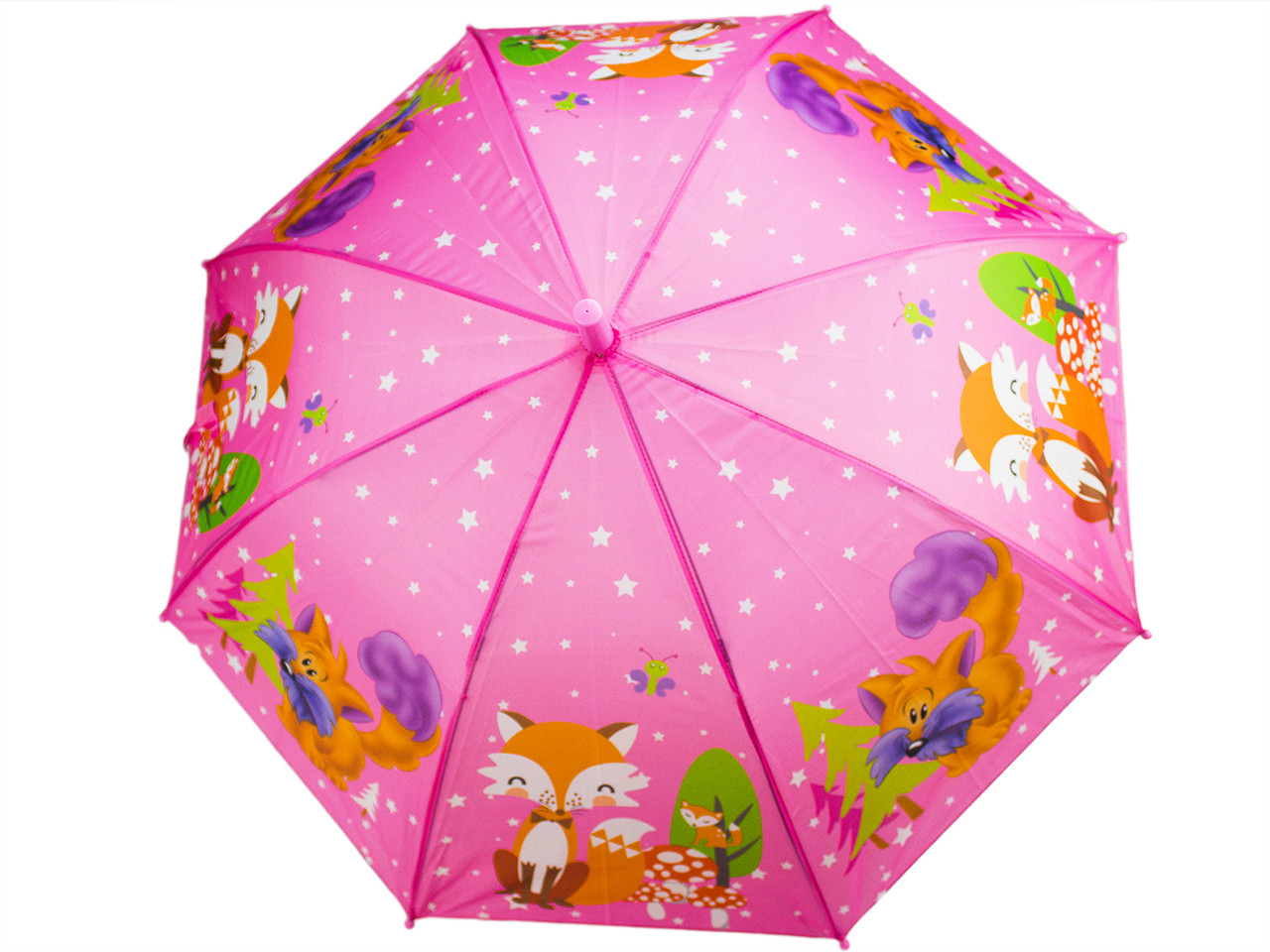 Дитячий парасольку 6115-9 казкові лисички рожевий