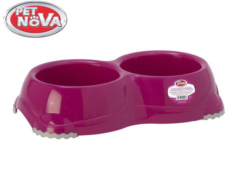 Подвійна миска для собак Pet Nova EUROBOWL-INNO-2x330-PI Рожева
