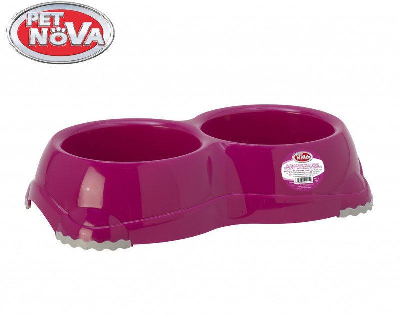Подвійна миска для собак Pet Nova EUROBOWL-INNO-2x645-PI Рожева