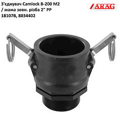 З'єднання Camlock 2" мама різь зовнішня (аналог Arag)