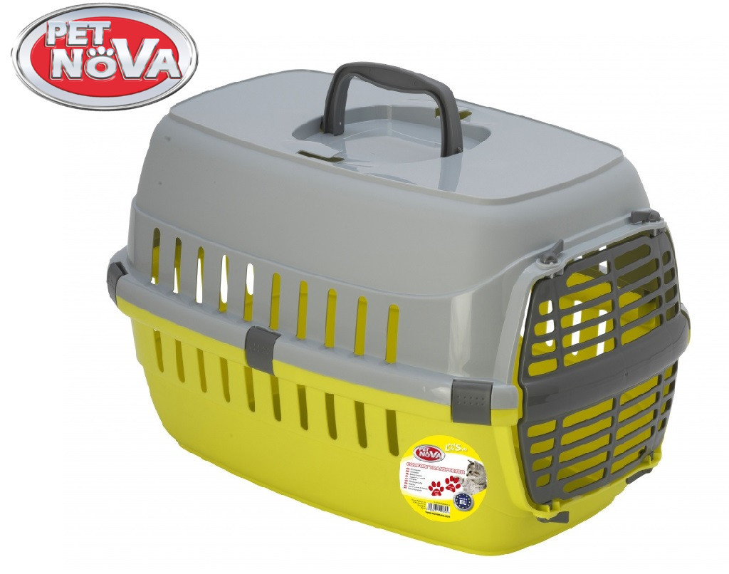 Контейнер-переноска для кішок Pet Nova Comfortrans 48.5х32.3х30.1 см жовтий