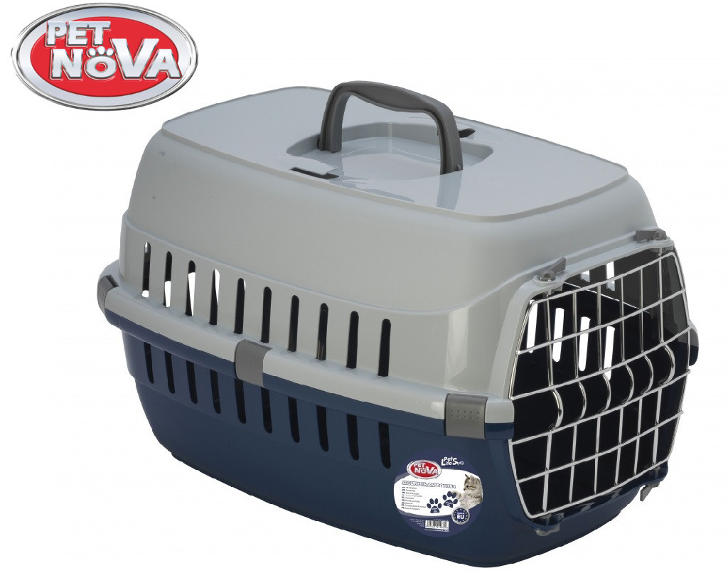 Контейнер-перенесення для кішок Pet Nova Securetrans 48.5х32.3х30.1 см синій
