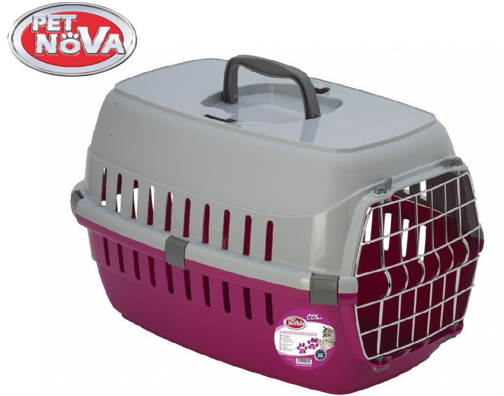 Контейнер-перенесення для кішок Pet Nova Securetrans 48.5х32.3х30.1 см рожевий