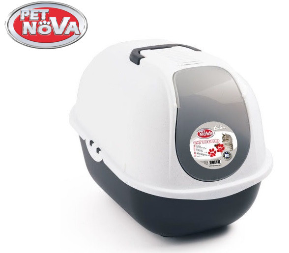 Закритий туалет Pet Nova CatLifePro 52 см сірий