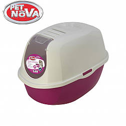 Закритий туалет Pet Nova CatLifeEco 54 см рожевий