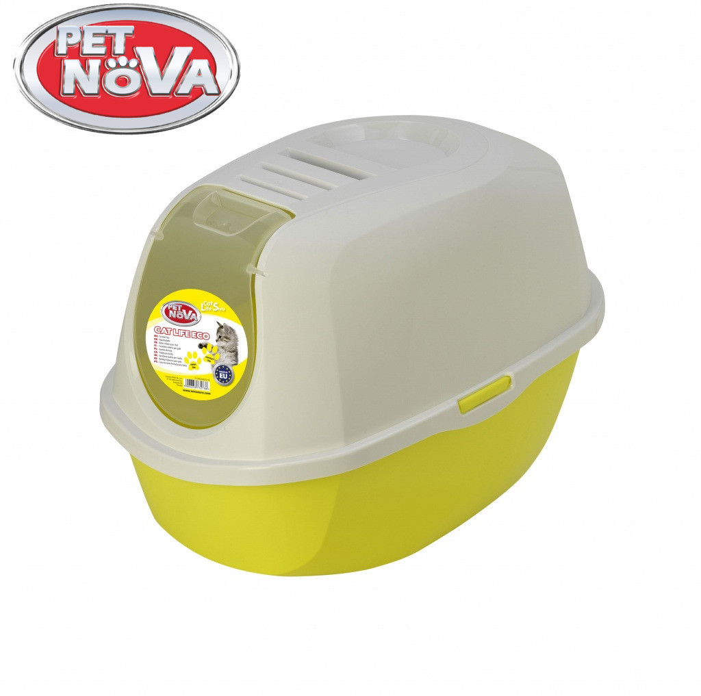 Закритий туалет Pet Nova CatLifeEco 54 см жовтий