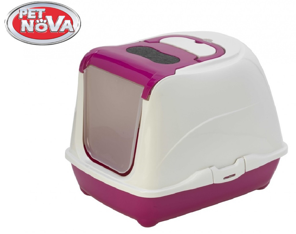 Закрытый туалет Pet Nova CatLifePlus 50 см розовый - фото 1 - id-p616844901