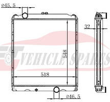 Радіатор двигуна MITSUBISHI CANTER FUSO 659/859 (MC127008) JAPACO