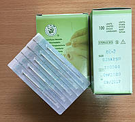 Иглы акупунктурные 0,25*25 для иглоукалывания с посеребренной ручкой стерильные 100 шт