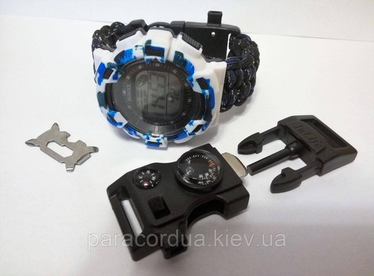 Часы HONHX, браслет выживания 15 в 1,мужские Мультитул